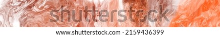 Vector coral banner. Hand drawn abstract paint brush stroke. Wave element.