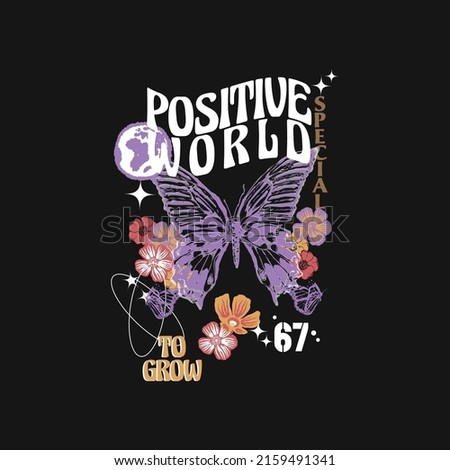 Retro groovy daisy flower print groovy flowers and butterfly background,Love need time to groove slogan print for graphic tee t shirt