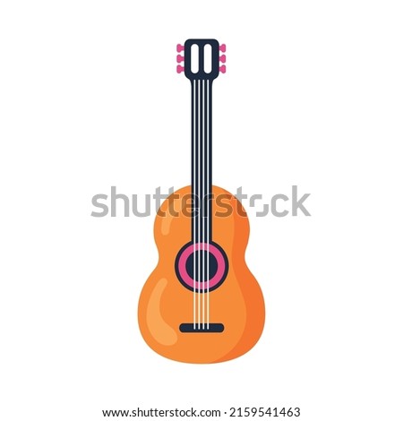 guitar musical instrument isolated icon