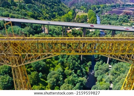Malleco Viaduct in Chile from abobe Royalty-Free Stock Photo #2159559827
