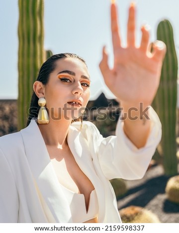 Editorial photos, in cactus garden