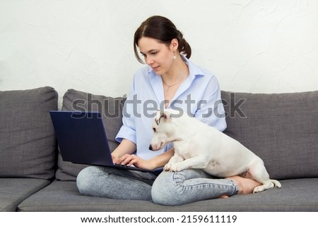 A girl with her dog