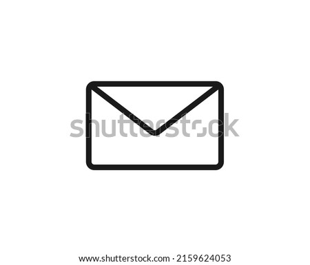 Mail flat icon. Single high quality outline symbol for web design or mobile app.  Mail thin line signs for design logo, visit card, etc. Outline pictogram EPS10