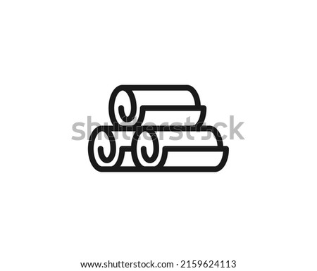 Towel premium line icon. Simple high quality pictogram. Modern outline style icons. Stroke vector illustration on a white background. 
