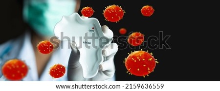 Monkeypox infection pandemic.monkeypox cell with doctor in laboratory lab confirm.Monkeypox disease that is caused by infection with virus.Sexual Health in uk.infection in Africa Europe.symptom us. Royalty-Free Stock Photo #2159636559
