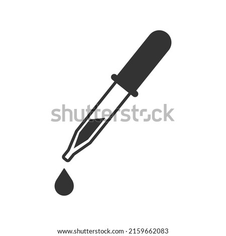 Pipette icon. Dropper illustration symbol. Sign device element vector. Royalty-Free Stock Photo #2159662083
