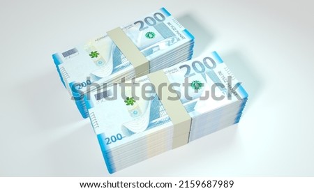 3D money isolated on white background