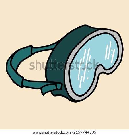 Diving mask isolate vector image