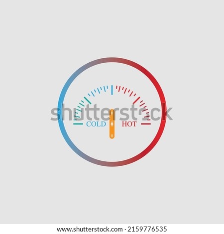 vector illustration of hot and cold logo icon 