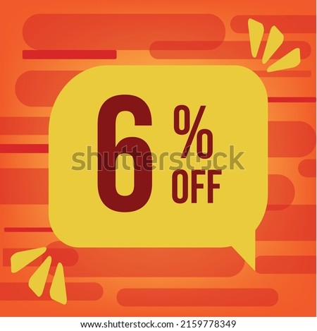 
Price 6% off yellow balloon with orange background