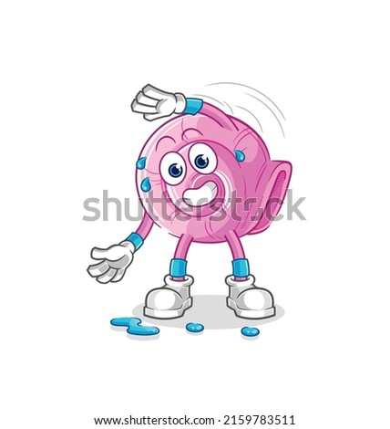the shell stretching character. cartoon mascot vector