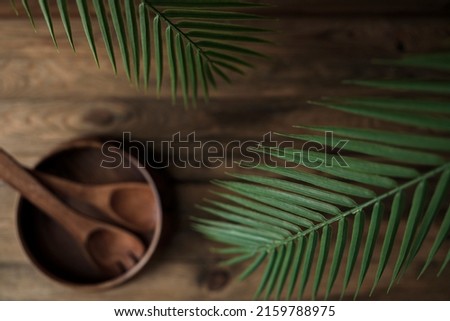 A studio photo palm leaf Background