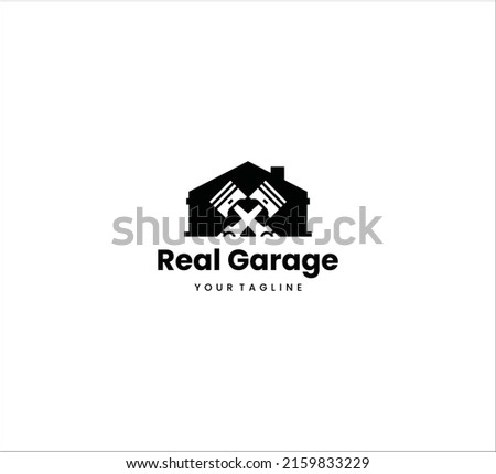 garage engine piston logo design template. Vector motorcycle logotype icon.  sign for branding and identity