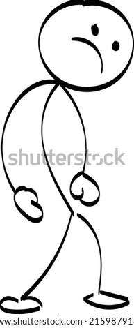 Hand drawing funny Stickman design for print or use as poster, card, flyer or T Shirt
