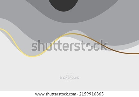 abstract curve on grey liquid theme with golden line background can be use for website template notebook cover food and beverage label vector eps.