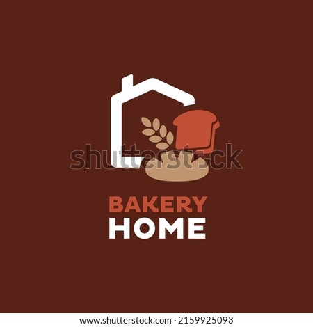 Home bakery store logo design illustration Royalty-Free Stock Photo #2159925093