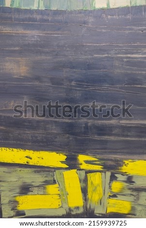 Paint on Canvas: Abstract Pattern in Blue, Cyan and Yellow Hues - Background.