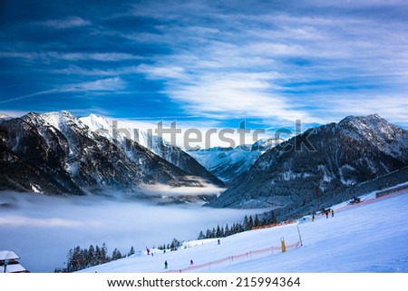 Mountains ski resort in Austria - nature and sport picture 