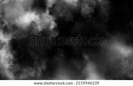smoke overlay effect. fog overlay effect. atmosphere overlay effect. smoke texture overlays. Isolated black background. Misty fog effect. fume overlay. vapor overlays. fog background texture. steam. Royalty-Free Stock Photo #2159946339