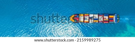 webinar banner,Aerial top view of cargo ship carrying container and running for export  goods  from  cargo yard port to custom ocean concept technology transportation , customs clearance.  forwarder 