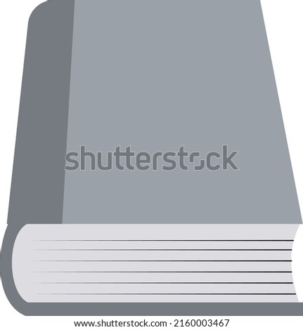 A closed book, flat vector image