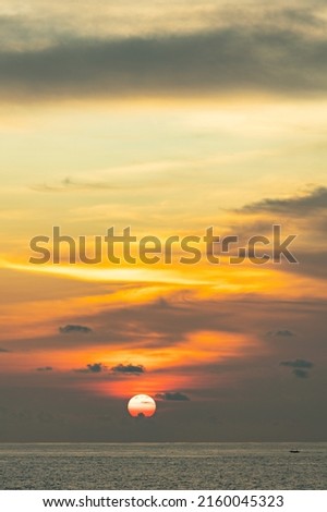 Sunset in Bali, Uluwatu beach, Indonesia