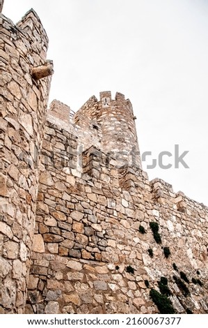 Villena castle wall in Spain