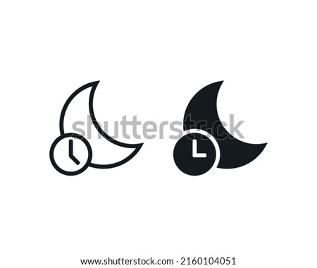 Night shift. Sleeping time icon. Vector illustration Royalty-Free Stock Photo #2160104051