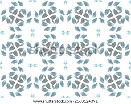 Kaleidoscope Shapes Abstract. Pastel Artistic Design. Watecolor Kaleidoscope. Blue Ceramic Tile. Bohemian Psychedelic Geo. Geometric Print Seamless. Blue Swimwear Artwork. Optical Repeat.