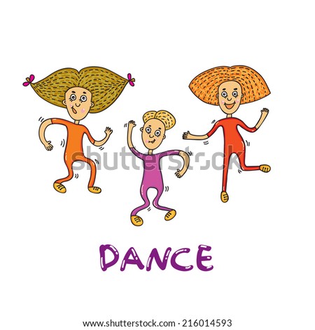 dance people doodle vector