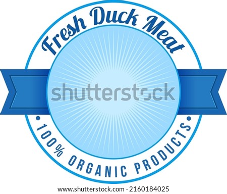 Logo design with blue ribbon illustration