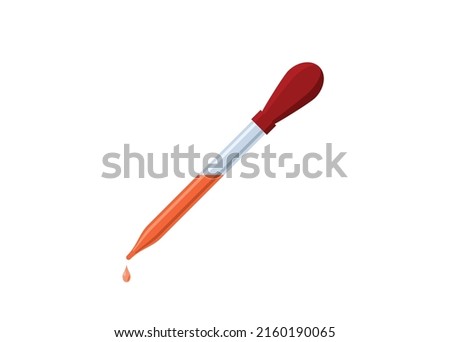 Chemical pipette. Simple flat illustration. Royalty-Free Stock Photo #2160190065