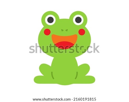 Illustration of a tree frog character.