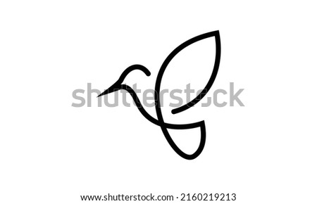 abstract bird logo vector icon Royalty-Free Stock Photo #2160219213