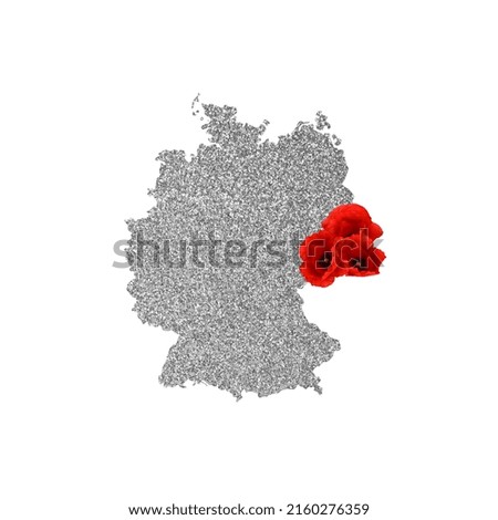 Political divisions. Patriotic sublimation textured background. Germany