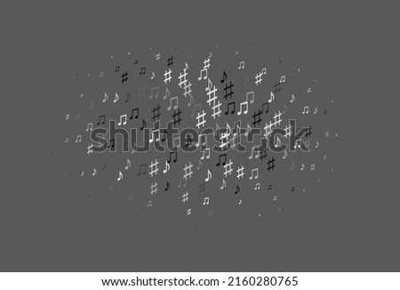 Light Silver, Gray vector pattern with music elements. Modern abstract illustration with melody keys. Pattern for school ad, booklets.