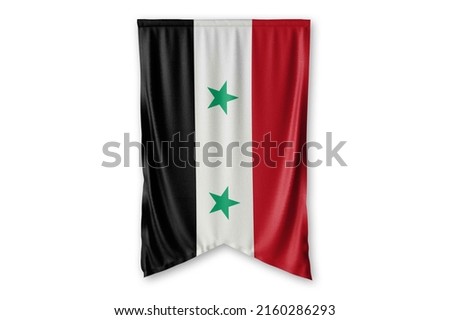 Syria flag and white background. - Image.