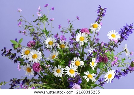 Beautiful summer bouquet of wildflowers