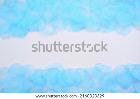 petal frame inspired by blue hydrangea
