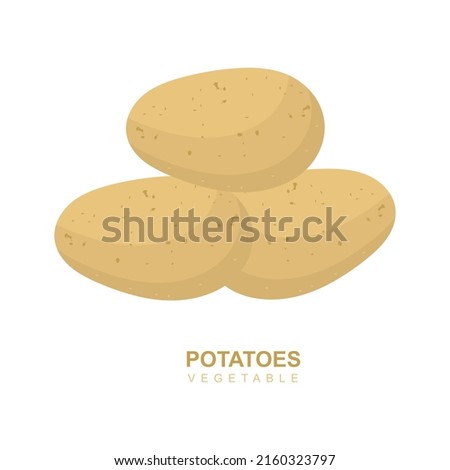 Potatoes vegetable vector illustration. Isolated white background. Sweet potato, Young Potatoes isolated, Raw potato food, Fresh potato Royalty-Free Stock Photo #2160323797