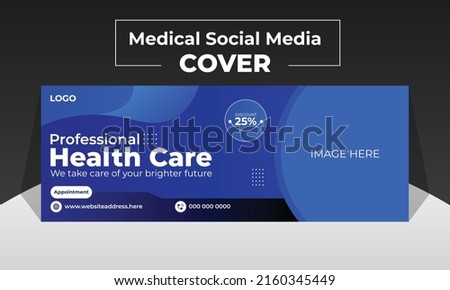 Modern social media cover design template for profile banner dental care medical clinic doctor
