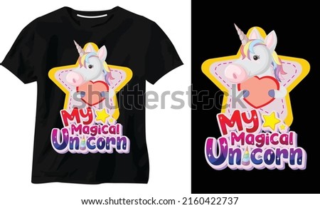 Unicorn Vector t-shirt design illustration