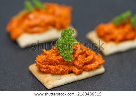 Filet americain or fillet american - raw beef spread Royalty-Free Stock Photo #2160436515
