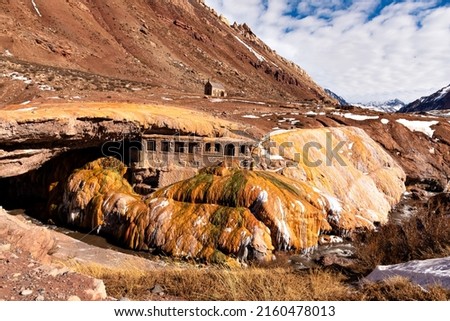 Ruins of Puente del Inca in the province of Mendoza. Argentina. Horizontal. Color. Royalty-Free Stock Photo #2160478013