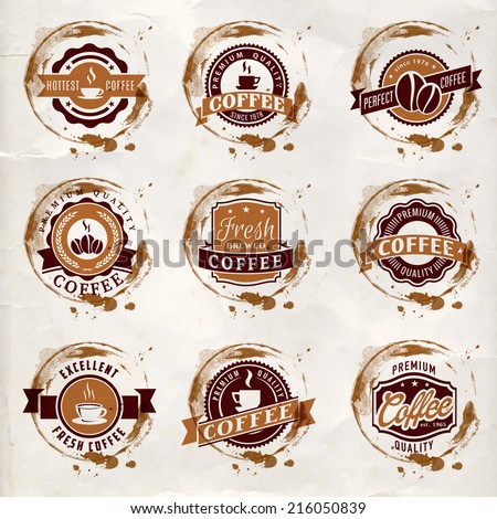 coffee logo design element label set stamp vector espresso vintage series of old-fashioned vector coffee stamp and tag coffee logo design element label set stamp vector espresso vintage water classica