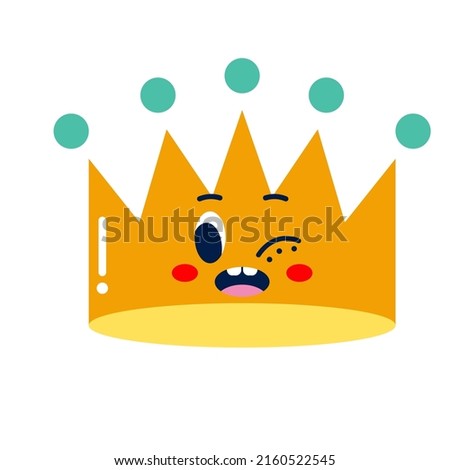 Isolated happy crown emote icon Vector illustration