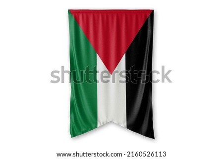 Palestine flag and white background. - Image.