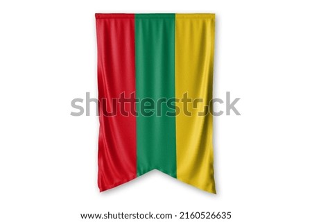 Lithuania flag and white background. - Image.