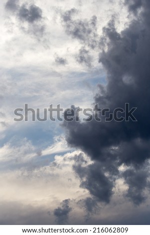 clouds after a thunderstorm