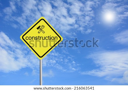 Write a construction road sing. 